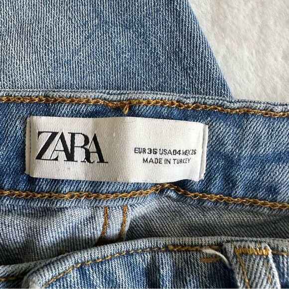 Zara Light Wash High Rise Flare Jeans Women's Size 4 - Picture 3 of 15
